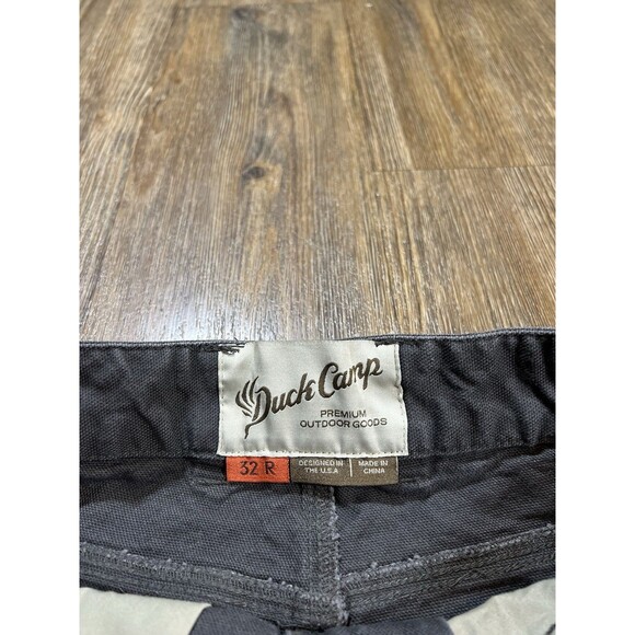 Duck Camp Brush Cordura Pants Mens 32R Gray Stretch Canvas Straight Leg - Picture 6 of 13
